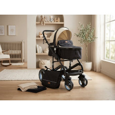 BABY STROLLER 1-22 BLACK-WH