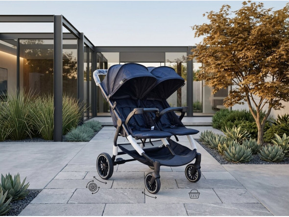 BABY STROLLER 1-25 BLACK զույգերի
