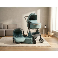 BABY STROLLER 1-26 GREEN + BABY CAR SEAT