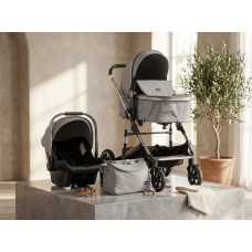 BABY STROLLER 1-28 GRAY + BABY CAR SEAT