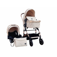 BABY STROLLER 1-28 BEIGE + BABY CAR SEAT