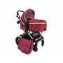 BABY STROLLER 1-11 RED + BABY CAR SEAT