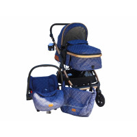 BABY STROLLER 1-11 BLUE + BABY CAR SEAT