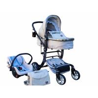 BABY STROLLER 1-21 GRAY + BABY CAR SEAT